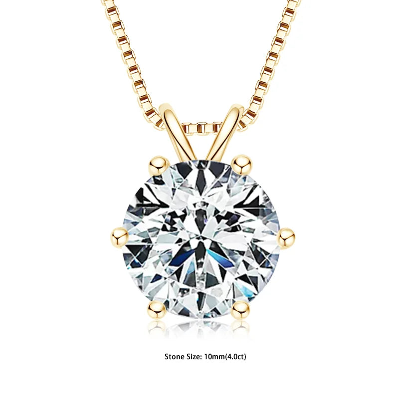 Moissanite Solitaire Pendant Necklace for Women