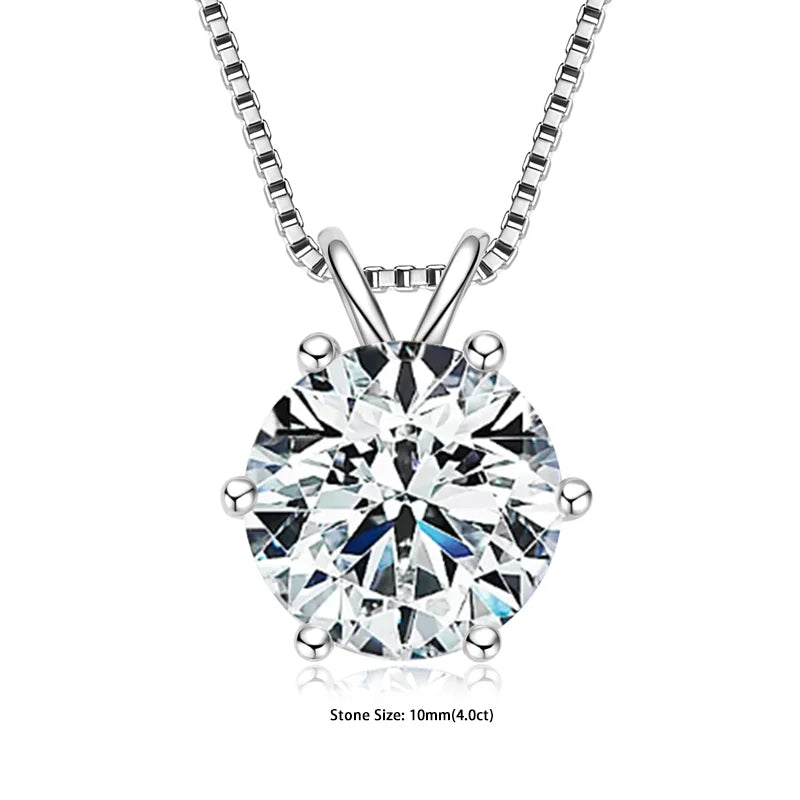 Moissanite Solitaire Pendant Necklace for Women
