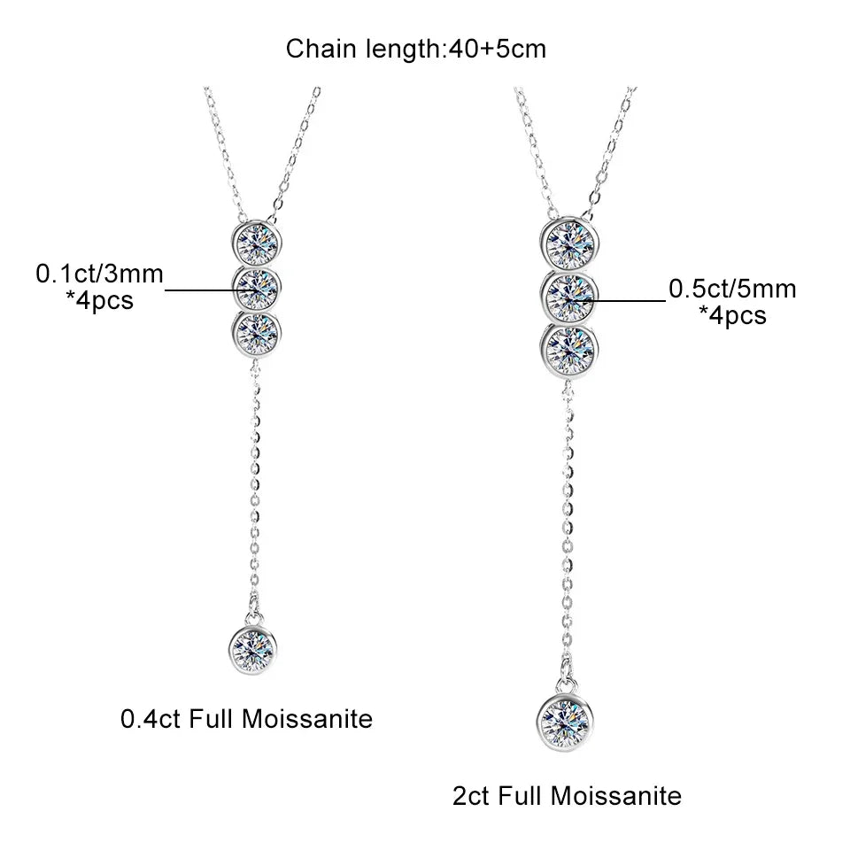 Classic Moissanite Bubble Necklace