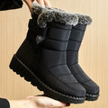 Winter Boots – Waterproof Ankle with Low Heels and Fur Lining