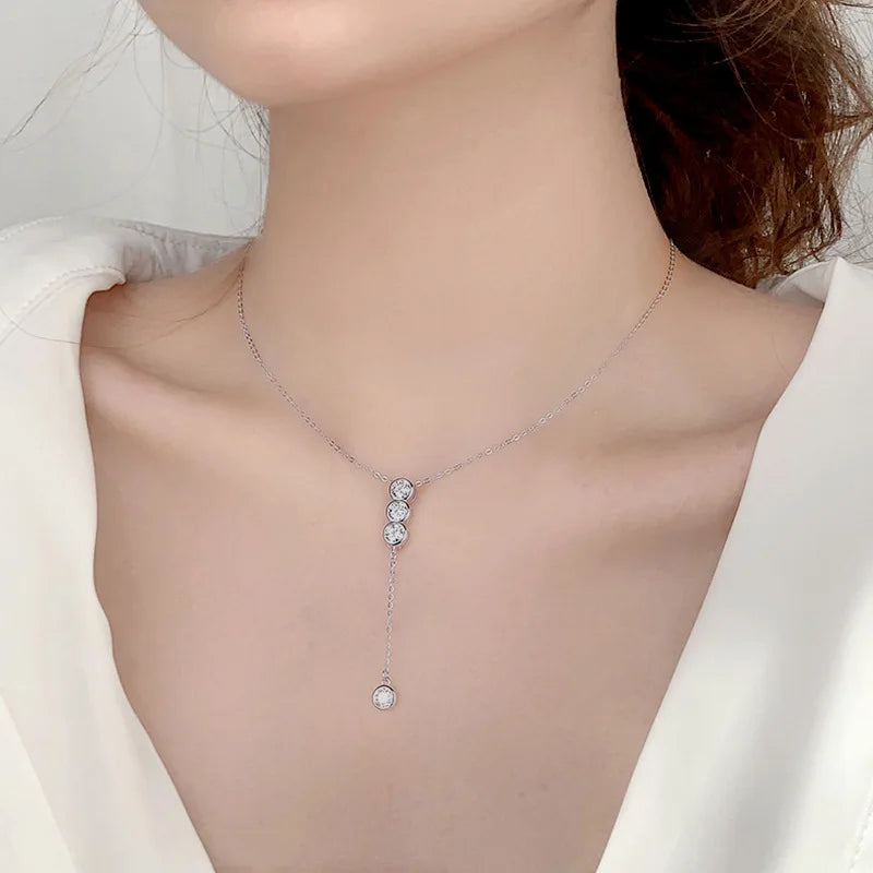 Classic Moissanite Bubble Necklace