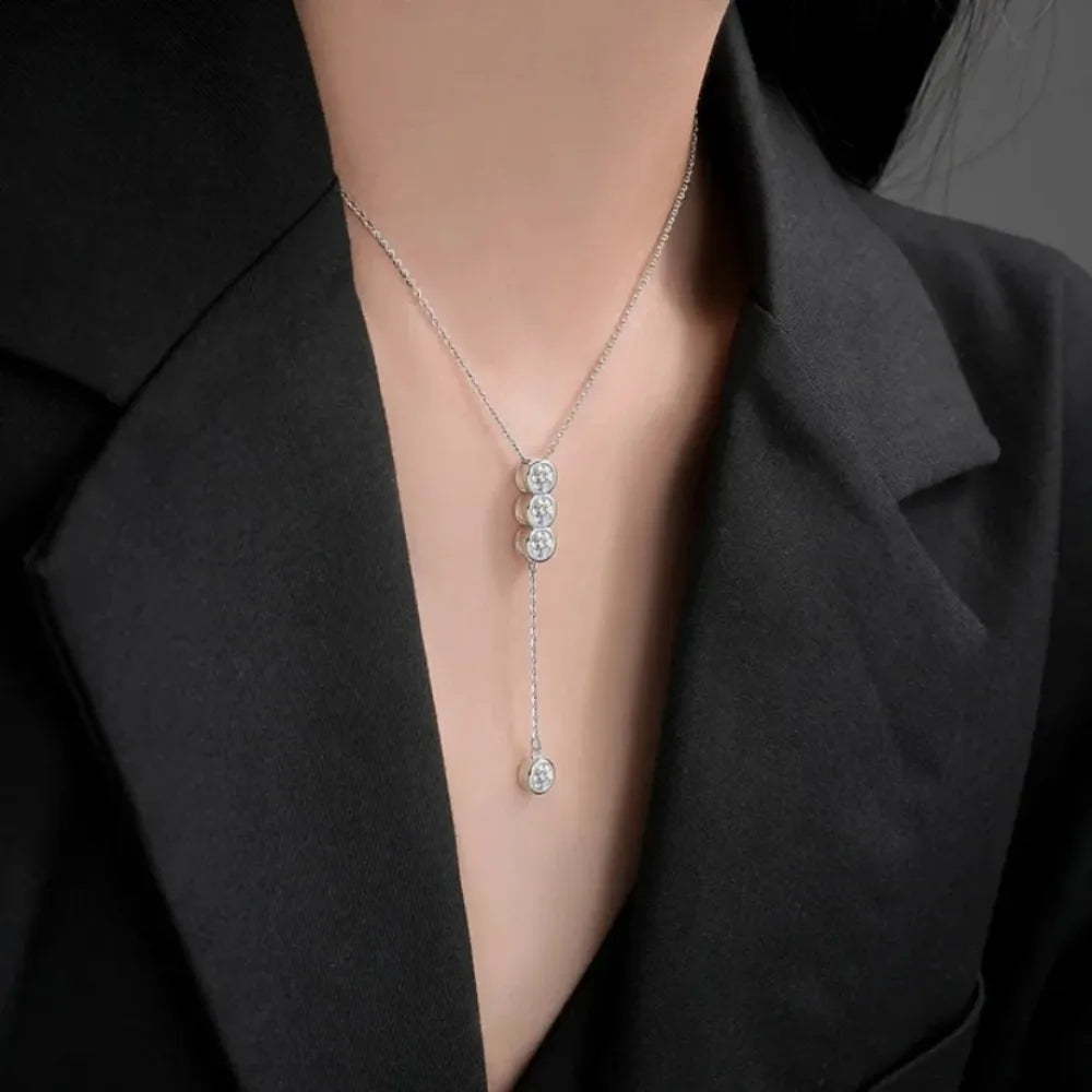 Classic Moissanite Bubble Necklace