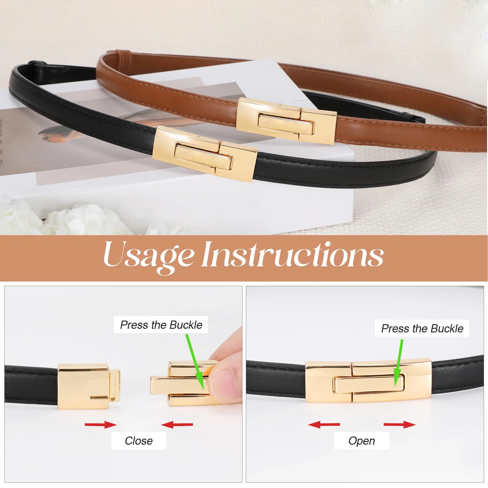 High-Quality Genuine Leather Women’s Belt