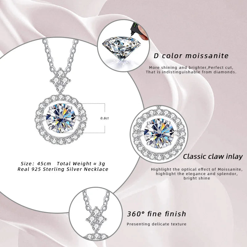 Sterling Silver Moissanite Necklace