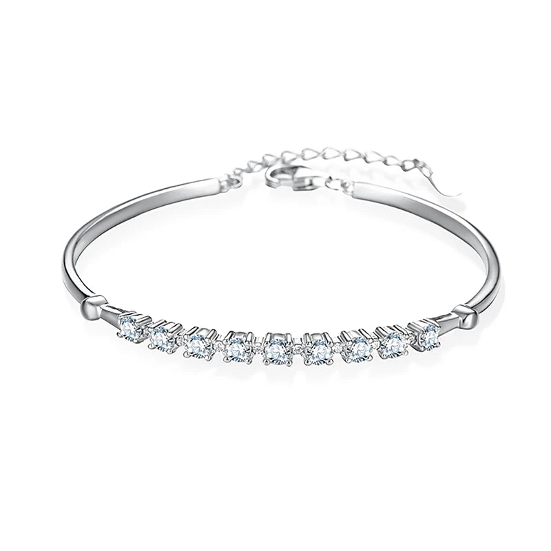 Sparkling Moissanite Bangle for Women