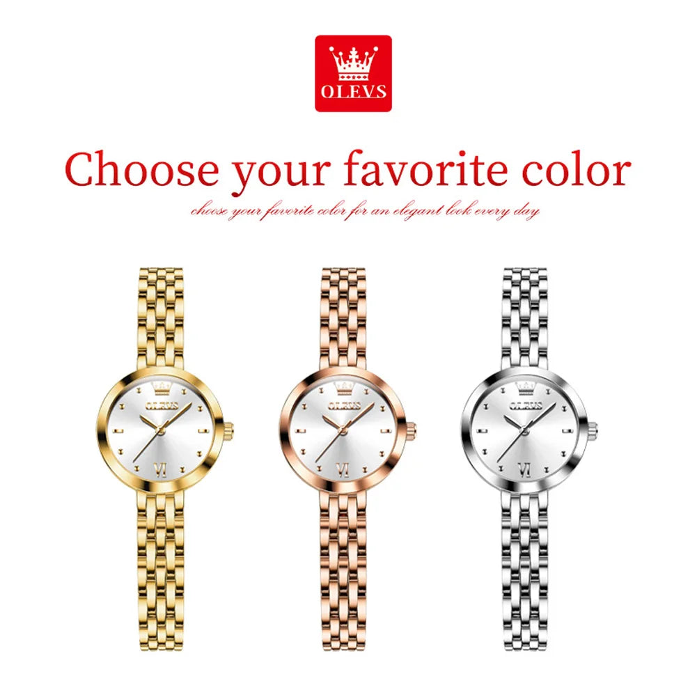 OLEVS Elegant Waterproof Stainless Steel Design